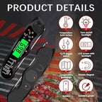Meat Thermometer Digital，IP67 Waterproof Cooking Thermometer with Backlight, Calibration & Hold Function，Food Thermometer for Cooking,Outdoor Grilling，Suitable as Stocking Stuffers for Men