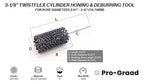 TwistFlex 3-1/8" 240SC Cylinder Hone | 3.125" Flexible Cylinder Honing & Deburring Tool | Bore Brush for Hole Diameters 2.91" - 3.12" | Silicon Carbide 240 Grit | 0.31" Shank | 13.5" Length