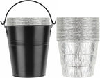 15-Pack Liners & Replacement Traeger HDW152 Drip Grease Bucket for Traeger 20/22/34, Pit Boss, etc Pellets Smoke (Black 15)