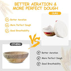 Banneton Bread Proofing Basket - Cotton Banneton Basket Set of 2 Sourdough Proofing Basket Round Proofing Bowls Handmade Rattan Baskets and Liners