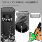 Knife Set,12-Piece Premium Kitchen Knife Set with Universal Knives Block,Anti-Rust Non-Stick High-Carbon Stainless Steel Extra-Sharp Chef Knives for Kitchen,Dishwasher Safe,Non-slip Ergonomic Handle