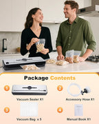 Vacuum Sealer Machine,Compact Vacuum Sealer for Food, Powerful Portable Handheld Food Sealer with Auto-Stop, 7X Freshness Lock Vacuum Machine for Home, Supermarket, Restaurant
