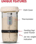 KneadAce Sourdough Starter Kit – 24oz Starter Jar, 2 Cotton Rope Banneton Proofing Baskets, Magnetic Bread Lame for Scoring – Gift for Bakers & Complete Sourdough Bread Baking Set