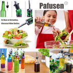 Pafusen 12 Pack Liquor Bottle Pourers, Liquor Pour Spout for Liquor Bottles, Stainless Steel Olive oil Dispenser Spout, Alcohol Pourer Dust Caps Long Covers, Rose Gold