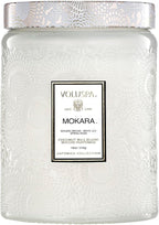 Voluspa Mokara, Large Candle Jar, 18 oz, 100 Hour Burn Time, Coconut Wax for Clean Burning, Handcrafted in the USA