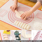 Pastry Cutter, Biscuit Cutter, Dough Scraper, Silicone Baking Mats, Stainless Steel Pastry Blender Set, Dough Cutter Biscuit Cutter Baking Pastry Mat Dough Blender Tools & Pastry Utensils (5 Pcs/Set)