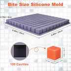 Square Chocolate Mold, Mini Silicone Candy Molds, SIQINZONGWA 100 Cavities Square Gummy Silicone Molds Bite Size for Chocolate, Candy, Gummy, Caramels, Jelly, Ice Cubes, Pet Treats