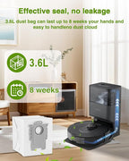 VBN 14 Packs Q5 Dust Bags for Roborock S8 Pro Ultra, S8+, Q7 Max+, Q5+, Q5 Max+, S7 Max Ultra,S7 Maxv Ultra and Q8 Max+ Robot Vacuum, disposable vacuum bag replacement, 3.6L Large Capacity