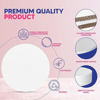 RICCLE Cake Boards - 16 Inch Cake Drum - Pack of 6 Smooth-Edged - Sturdy Cake Boards Round - Bend Resistant Multi-Layered Cake Base for Minimalist Displays (16 Inch)