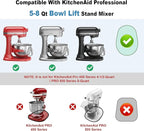 GuanQiao Food-Grade Bamboo Mixer Slider: For KitchenAid 5-8 Qt Bowl Lift Stand Mixer. Appliance Sliding Mat For Artisan, Kitchen Countertop Storage Accessories (Moving Tray)
