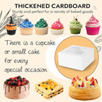JCD 8 Packs 1+5 Cupcake Box Combo with Clear Window,1 small Cake and 5 Cupcakes Box with insert and Stickers, for Family Birthday Party Mother's day (1+5/8pcs)