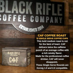 Black Rifle Coffee Company CAF, 12 Count, Medium Roast K Cups - Single Serve K Cups Coffee Pods - Kcup Pods Compatible with Keurig 1.0 & 2.0 - Made from Arabica Beans