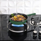 Utopia Kitchen Cast Iron Frying Pan 8 Inch, Cast Iron Chefs Pan, Pre Seasoned Skillet, Safe Grill Cookware for Indoor & Outdoor Use, Green