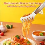 Kitchen Tongs,Set Of 3 Tongs with Silicone Tip for Cooking 9/12 Inch Stainless Steel Kitchen Tong for Meat,Food Grill,Salad,BBQ,Frying,Serving,Dishwasher (White, 9 Inch)