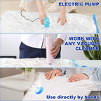 SZO 10 Pack Vacuum Storage Bags (5 Large/5 Medium),Durable & Reusable Storage Bags,Vacuum Seal Bags For Clothing Travel, Space Saver Bags For Luggage, Blankets,Bedding,Moving Bags（No Pump Include）