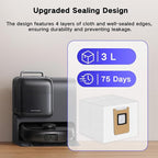 12 Pack Dust Bags Compatible with Eufy E28 OMNI, E25 OMNI Robot Vacuum, 4-Layer Replacement Disposable Bags, 3L Large Capacity