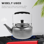 Stainless Steel Water Kettle 63OZ Outdoor Teapot with Anti-Scald Handle Portable Tea Kettle for Home and Camping Silver