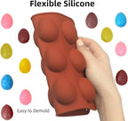 Easter Egg Chocolate Molds 3pcs Silicone Easter Candy Molds 12 Design Egg Candy Molds Non Stick for Ice Cube Resin Expoxy