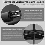 Knife Set,12-Piece Premium Kitchen Knife Set with Universal Knives Block,Anti-Rust Non-Stick High-Carbon Stainless Steel Extra-Sharp Chef Knives for Kitchen,Dishwasher Safe,Non-slip Ergonomic Handle