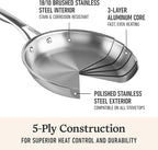 Premier Stainless Steel 4.5-Qt Chef's Pan with Lid