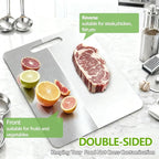 Tavano Titanium Cutting Board,100% Pure Titanium Cutting Boards for Kitchen,2026 New Non Toxic,Double-Sided Food Grade Chopping Board for Meat,Vegetable,Fruit,Outdoor Camping(M+L-2PC)