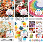 Cake Decorating Kit Cake Decorating Supplies, 515 PCS Baking Supplies Set with 3 Springform Pan Sets, 66 Icing Piping Nozzles, Cake Rotating Turntable, Piping Bags, Birthday Gifts for Mom Wife