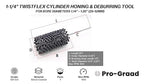 TwistFlex 1-1/4" 120SC Cylinder Hone | 1.25" (31.8mm) Flexible Cylinder Honing & Deburring Tool | Bore Brush for Hole Diameters 1.12” – 1.25” | Silicon Carbide 120 Grit | 8" Length