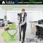 20 Pack 107314 Backpack Vacuum Bags Fit for ProTeam 6 QT Backpack Vacuum Cleaner，Replace #107314 Open Triangular Collar