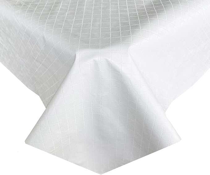 Newbridge Quilted Waterproof Cut to Fit Table Pad Protector with Flannel Backing, Heat Resistant, Wipe Clean, Cushioned Pad Protects Table from Spills and Scratches, 52" x 70"