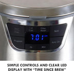Kenmore Elite Drip Coffee Maker - 12-Cup Programmable Coffee Machine With Glass Pot, Pause and Pour, Auto Shut-Off, Large Water Reservoir, Reusable Filter, Dishwasher Safe Carafe, Percoladora de Café