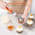 Icing Spatula, U-Taste Offset Spatula Set with 6", 8", 10" Blade,Stainless Steel Angled Cake Decorating Frosting Spatula Set of 3 (Orange)