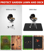90 x 48 inch Under Grill Mats for Outdoor Grill, Double-Sided Fireproof Deck and Patio Protector Mat, Waterproof Oil-Proof BBQ Floor Pad Indoor Fire Pit Fireplace Mat
