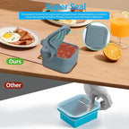 1/2 Cup Silicone Freezer Tray With Lid - Silicone Freezer Molds 8-Pack For meal prep & freezing of various sauces and other dishes, makes 8 perfect 1/2 cup portions cubes (Blue 8 Pack)