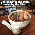 Artena Soup Bowls 32 OZ, Cereal Bowls Set of 4, Embossment Ceramic Ramen Bowl, 6.3 Inch White Salad Bowls, Large Dinner Bowl for Pho, Noodle, Pasta, Snack, Dishwasher Microwave Safe, Multiple Patterns
