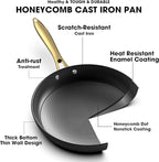 imarku Non Stick Frying Pans, 3 Pieces - 8 Inch, 10 Inch and 12 Inch Frying Pan, Professional Frying Pans Nonstick, Cast Iron Skillets, Nonstick Frying Pan with Stay Cool Handle, Best Birthday Gifts