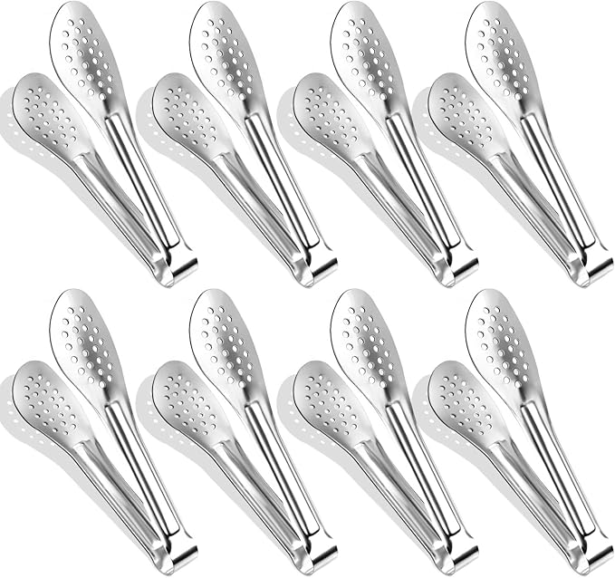 Serving Tongs, Kitchen Tongs,Buffet Tongs, XEVOM Stainless Steel Food Tong Serving Tong,small tongs, Serving Utensils (12 Inch)