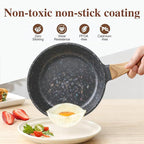 8.5 Inch Nonstick Frying Pan Skillet, Superior PFOA-Free & Non-Toxic Coating, 3mm Aluminum for Even Heat, Induction Compatible, Dishwasher Safe for Eggs & Pancakes