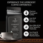 Lifeboost Organic Espresso Beans Whole - Non-GMO Low Acid Single Origin Organic Espresso Coffee - Third Party Tested For Mycotoxins & Pesticides - Whole Bean - 12 Ounces, Pack of 3