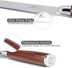 imarku Chef Knife - Pro Kitchen Knife 8 Inch Chef's Knives High Carbon Japanese SUS440A Stainless Steel Sharp Paring Knife with Ergonomic Handle, Red Handle, Christmas Gifts for Men and Women