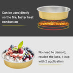 Beasea Disposable Pie Tins 4 Inch, 50 Pack Mini Tart Pans with Lids, 8 Oz Golden Aluminum Pie Pan Tin Tart Pans Round Oven Baking Mini Cake Pan for Pie Tart Quiche