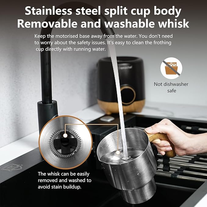 AMZCHEF Milk Frother Steamer, 8-in-1 IH Induction Heating Frother with 2 Cups (21oz & 13.5oz), Automatic Cold Foam & Heated Milk Maker for Latte, Cappuccino, Hot Chocolate