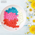 Mini Heart Chocolate Candy Molds Silicone, Silicone Heart Gummy Molds Fondan Molds with Scraper (S)