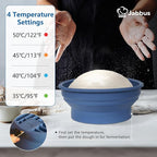 Electric Heating Bread Proofing Basket, Sourdough Starter Warmer - 4 Heat Settings, Foldable 9-Inch Sourdough Starter Kit, Banneton Sourdough Bread Baking Supplies