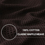 Homaxy 100% Cotton Waffle Weave Kitchen Dish Towels, Ultra Soft Absorbent Quick Drying Cleaning Towel, 13 x 28 Inches, 8-Pack, Dark Brown