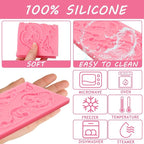 Baroque Scroll Silicone Fondant Mold, Vintage Decorative Pattern for Cake Decorating, Pink