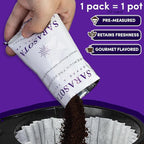 Sarasota Coffee Ground Packets | Gourmet Dark French Roast Ground Coffee Packs | Cubano European | Low Acid Mold Free Singles Individual Pouches for 12 Cup Coffee Maker | 2 Ounce Bags, 12 Count