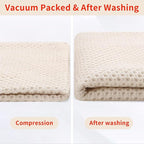Homaxy 100% Cotton Waffle Weave Kitchen Dish Towels, Ultra Soft Absorbent Quick Drying Cleaning Towel, 13 x 28 Inches, 18-Pack, Mixed Color