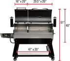 recteq DualFire 1200 Wood Pellet Smoker Grill, Wi-Fi Electric Pellet Grills, Dual Chambers for Hot and Fast + Low and Slow Cooking, DualFire 1200 + BBQ Master Bundle