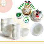 qiqee 600pcs White Cupcake Liners Muffin Linner No Smell, Food Grade Baking Cups（Standard Size）