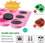 Actvty Round Chocolate Cookie Molds, 3 Pieces 12-Cavity Cylinder Chocolate Silicone Molds for Covered Oreo, Cookies Candy Jelly Mini Cakes and Muffin Baking(Pink)